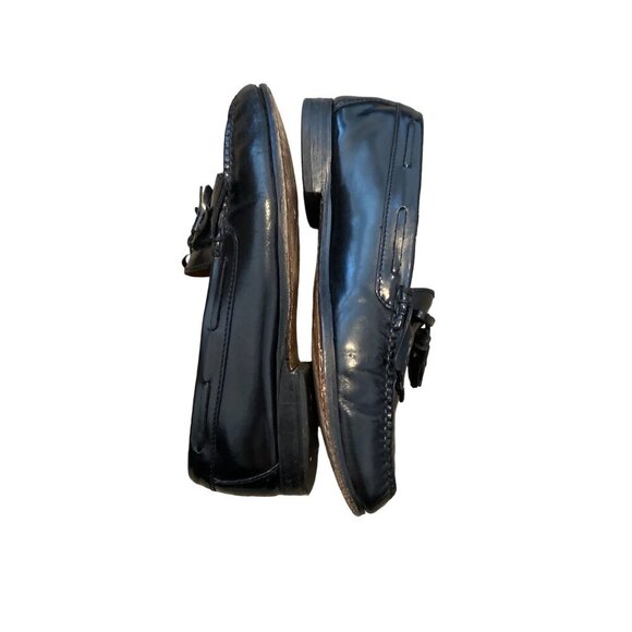 COLE HAAN MEN'S BLACK LEATHER PINCH TASSEL SLIP-ON LOAFER SZ 10.5D - Picture 6 of 8
